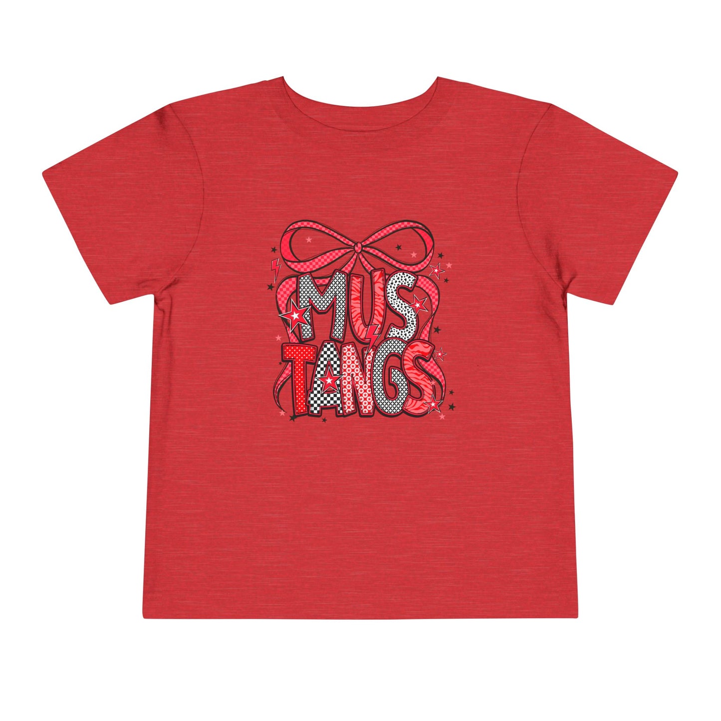 Toddler Short Sleeve Tee - Cute Mustangs Graphic Tee, Kids' Summer Shirt, Birthday Gift, Toddler Apparel, Playtime Outfit