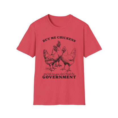 Funny Chicken Government T-Shirt, Humorous Tee, Gift for Chicken Lovers, Farm Animal Humor, Unique Graphic Shirt