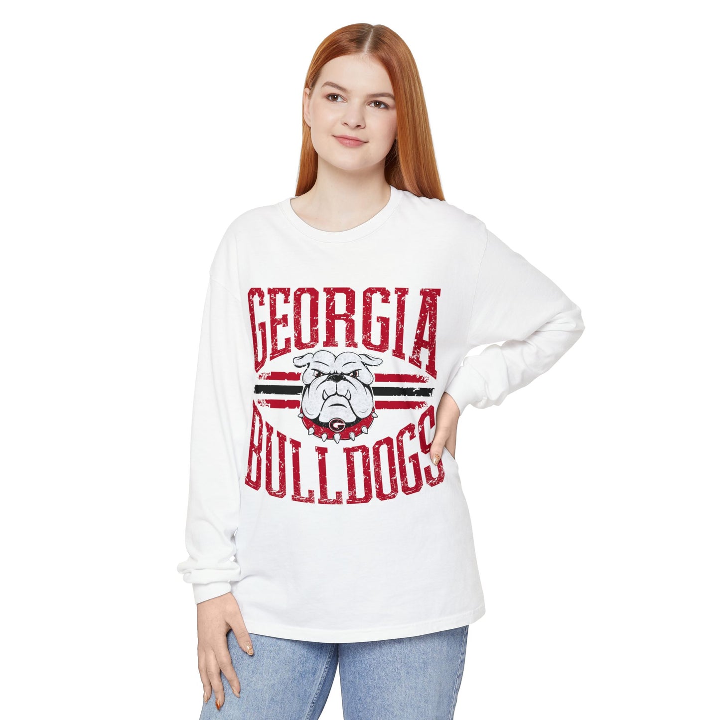 Unisex Long Sleeve T-Shirt, Georgia Bulldogs Spirit Wear, College Apparel, Game Day Outfit, Casual Comfort