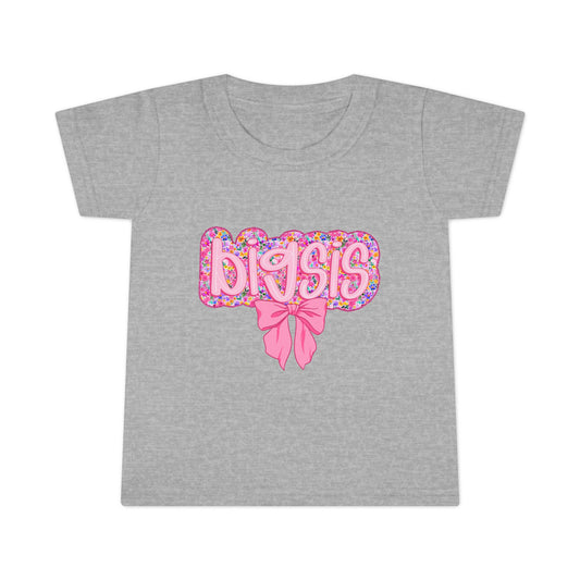 Toddler Floral Bow T-Shirt, Cute Kids Tee with 'Bliss' Design, Birthday Gift, Spring Fashion, Baby Shower, Everyday Wear