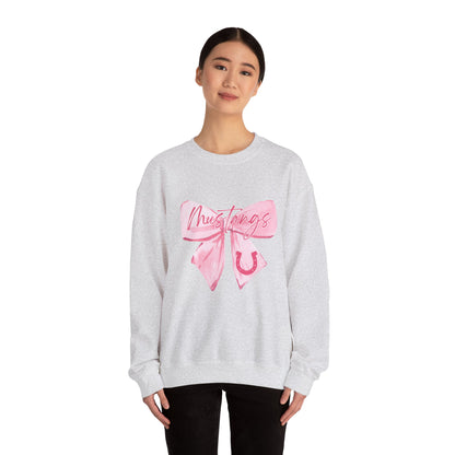Chic Bow Graphic Crewneck Sweatshirt, Cozy Pullover, Casual Sweatshirt, Gift for Her, Lounge Wear