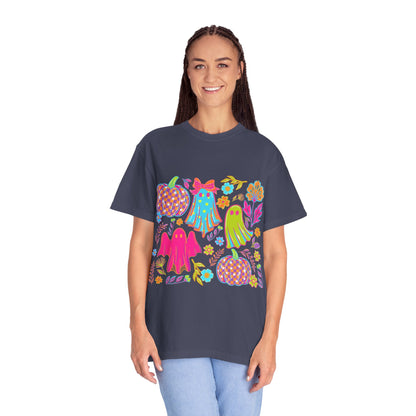 Colorful Halloween T-Shirt, Unisex Spooky Tee, Ghost & Pumpkin Design, Fall Festival Wear, Halloween Costume Alternative, Gift for [...]