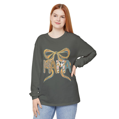 Trendy Long Sleeve T-Shirt for Moms, Cozy Feminine Tee, Gift for Mother's Day, Cute Everyday Wear, Mama Shirt
