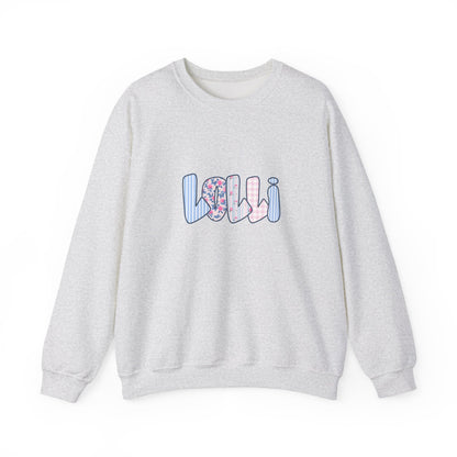 Lolli Pink & Blue Floral Crewneck
