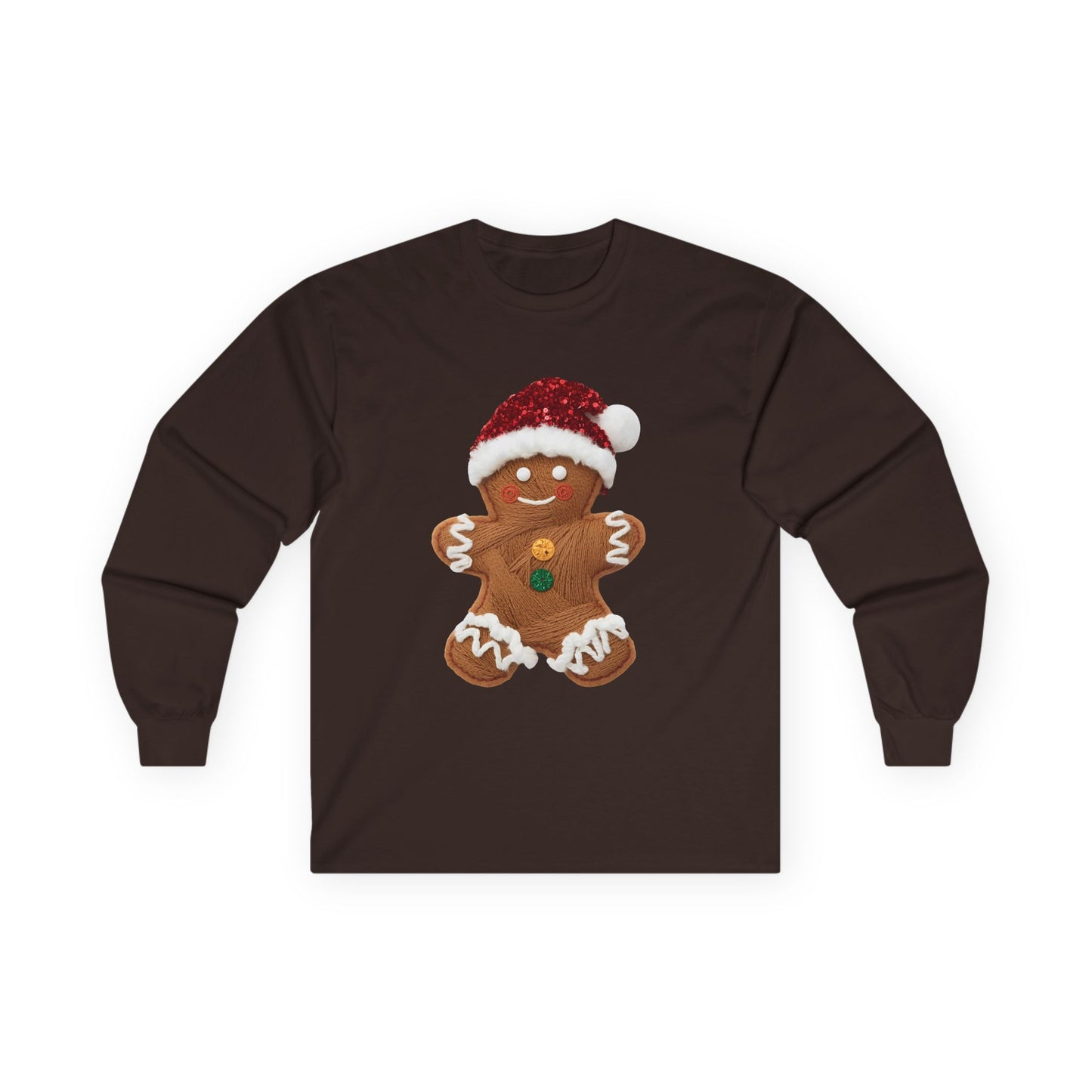 Festive Gingerbread Long Sleeve Tee Gildan