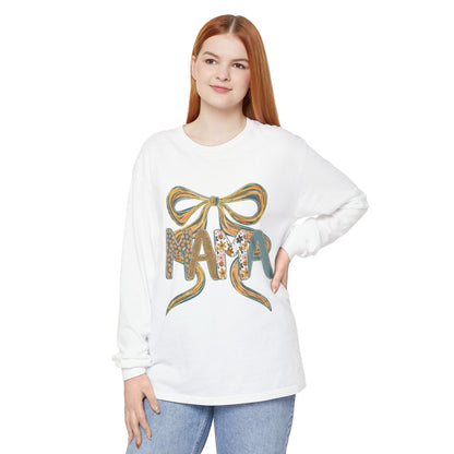 Trendy Long Sleeve T-Shirt for Moms, Cozy Feminine Tee, Gift for Mother's Day, Cute Everyday Wear, Mama Shirt