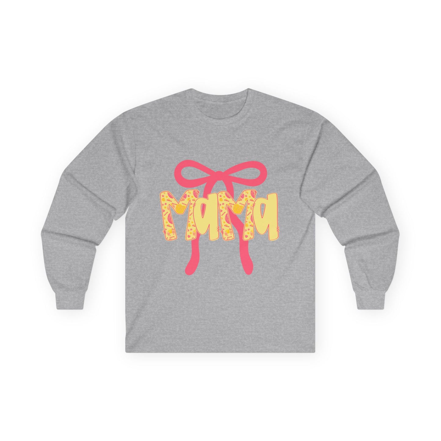 Mama Floral Script Long Sleeve Tee