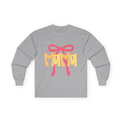 Mama Floral Script Long Sleeve Tee