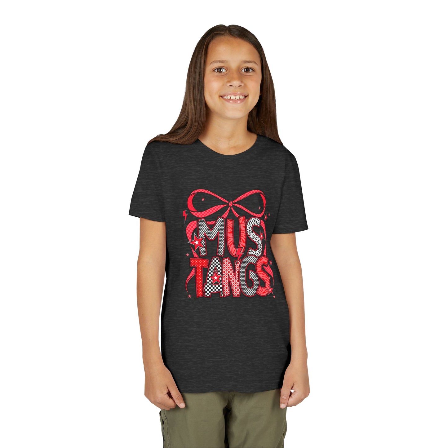 Mustangs Youth Tee, Fun Casual T-Shirt for Kids, Perfect for Birthdays, School Events, Team Spirit, or Everyday Wear