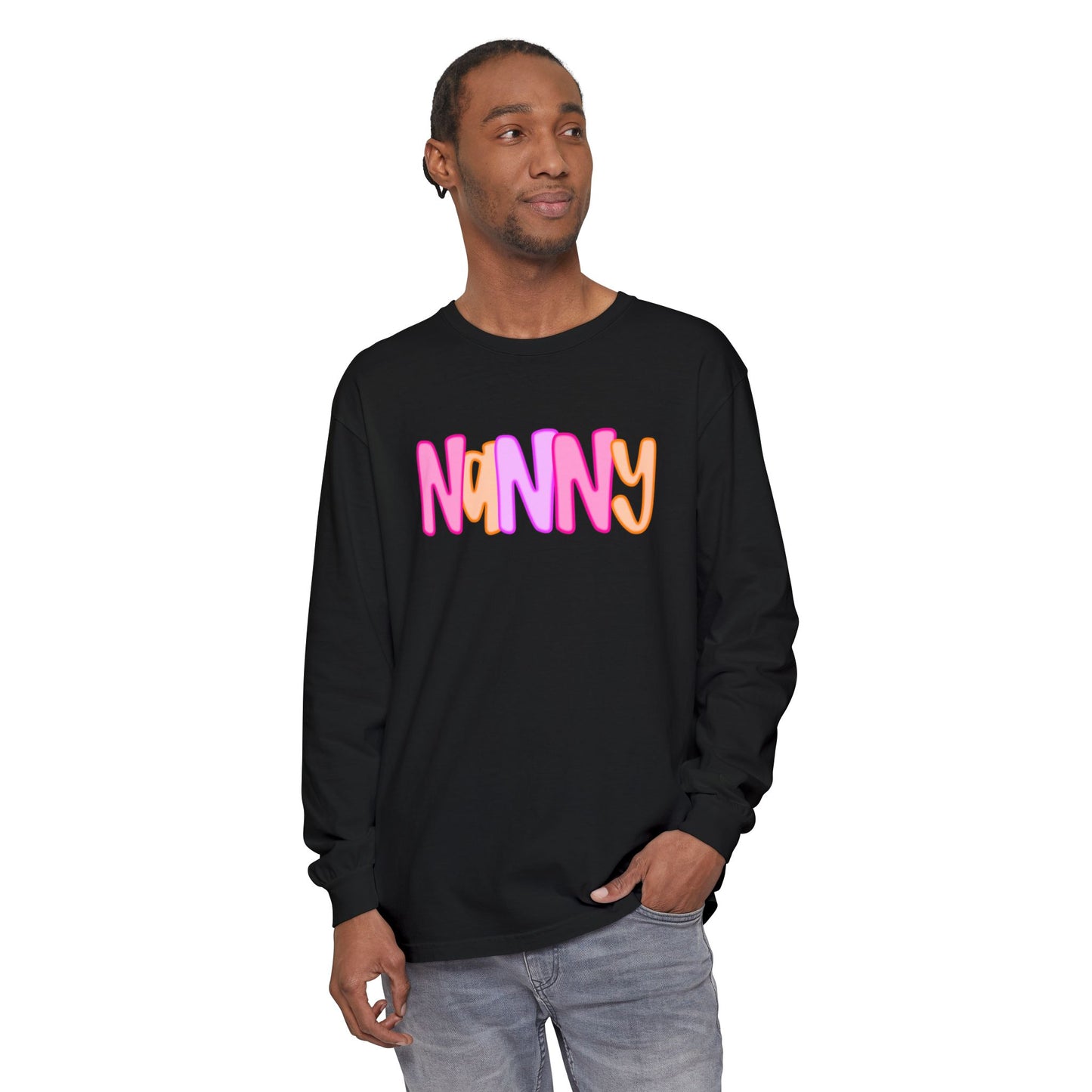 Nanny Neon Comfort Color Long Sleeves