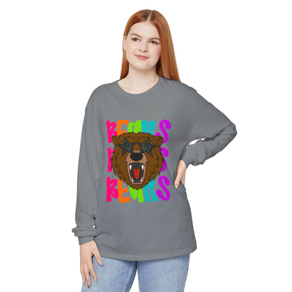 Cool Bear Graphic Long Sleeve Tee, Unisex Casual T-Shirt, Animal Lovers Gift, Trendy Apparel, Fun Statement Shirt