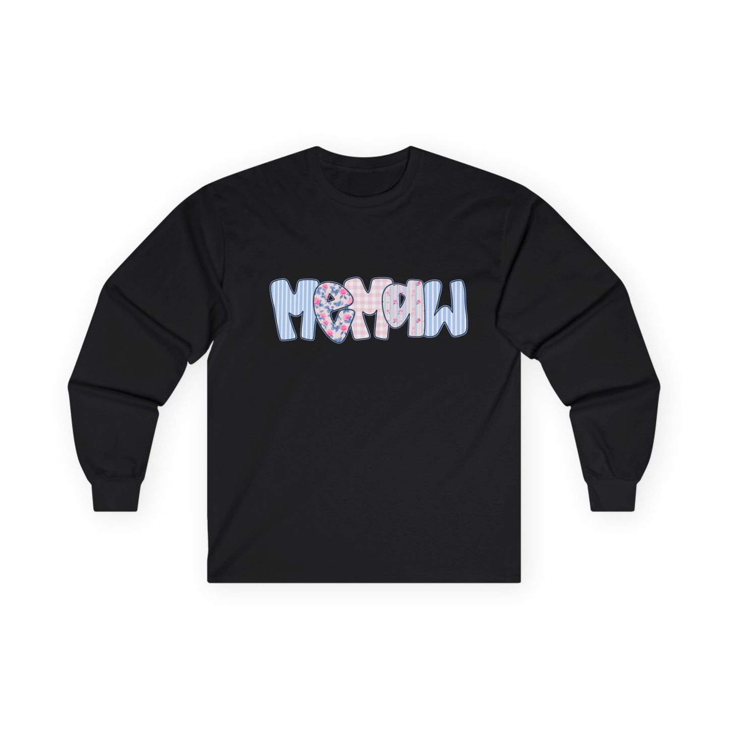 Memaw Pink & Blue Floral Long Sleeve