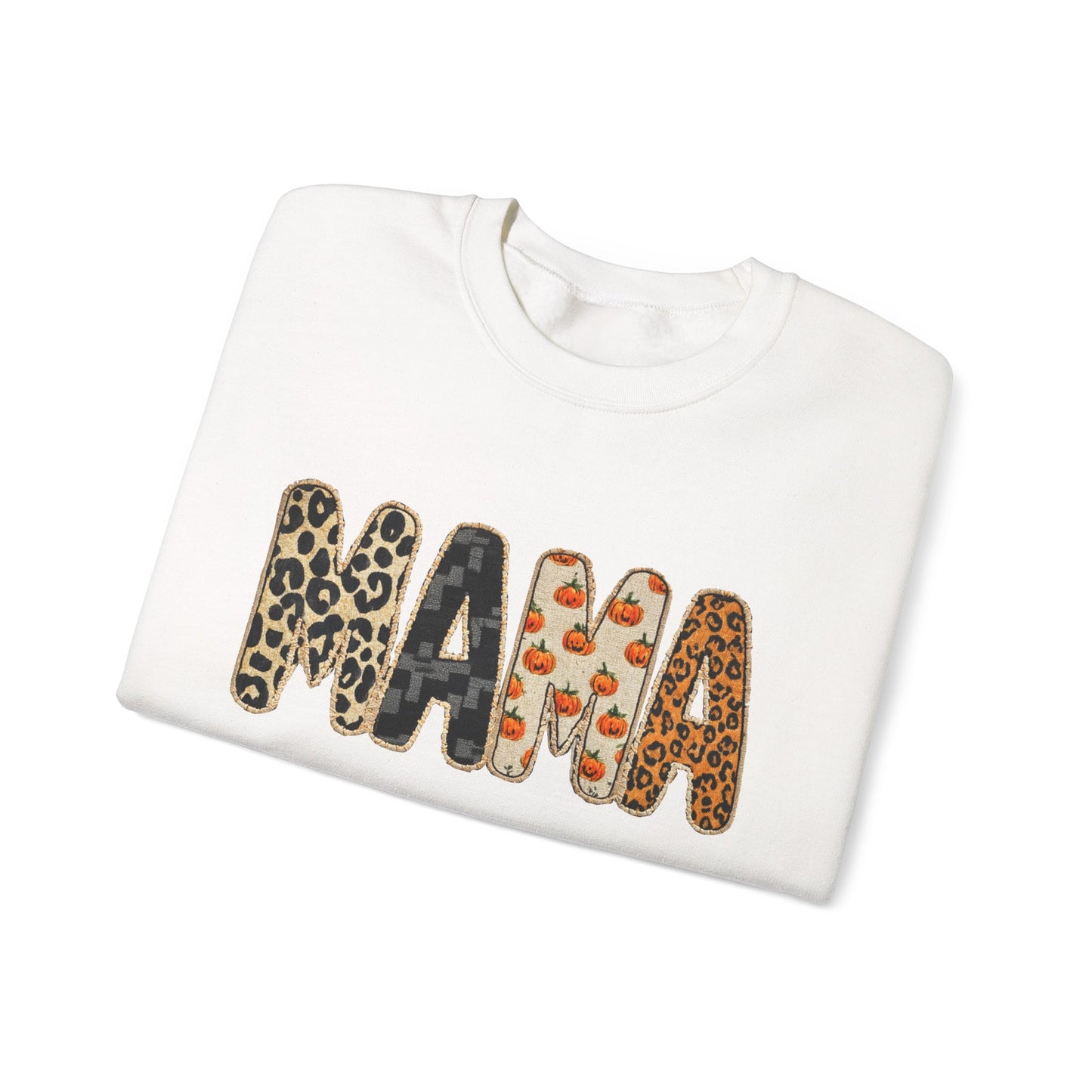 Mama Leopard Print Crewneck Sweatshirt, Gift for Moms, Cozy Casual Wear, Mother's Day Sweatshirt, Stylish Parenthood Apparel