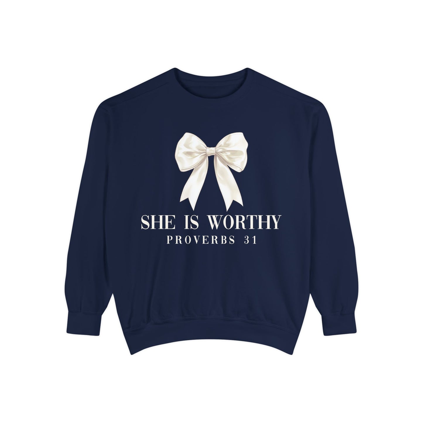 She is Worthy Comfort Colors Sweatshirt