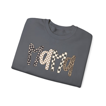Mama Leopard Print Crewneck Sweatshirt