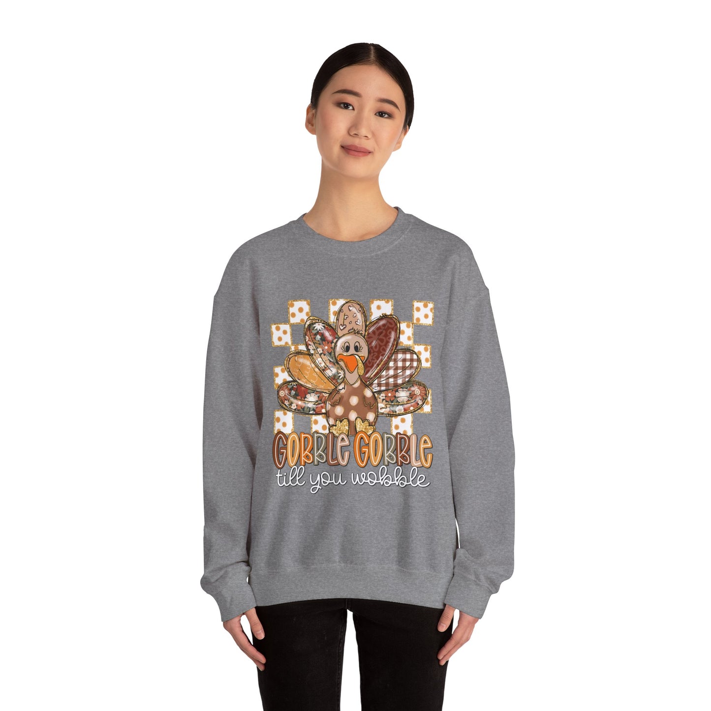 Thanksgiving Turkey Sweatshirt, Cozy Fall Sweater, Holiday Gift for Her, Fall Fashion, Family Gathering Attire