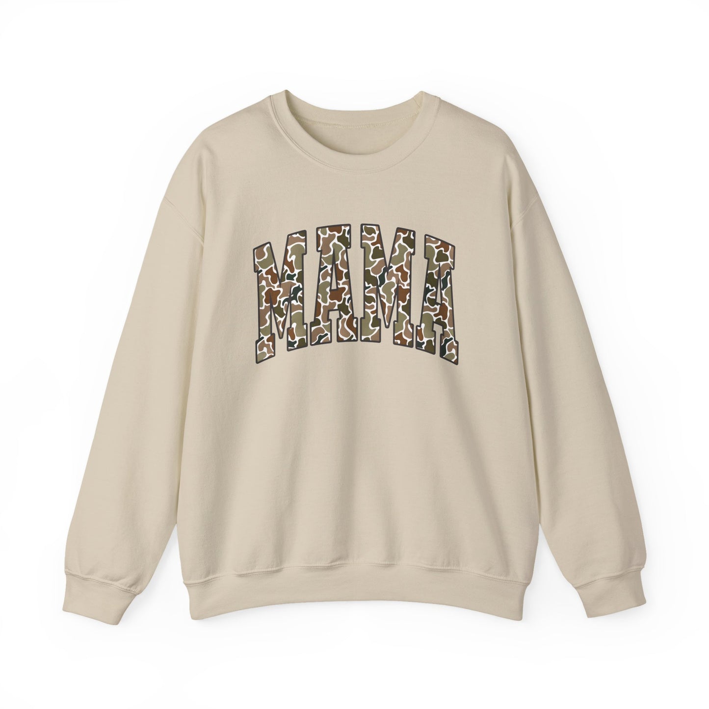 Mama Camouflage Crewneck Sweatshirt | Perfect Gift for Moms, Casual Wear, Comfortable Layering, Mother’s Day, Birthday
