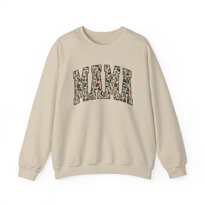Mama Camouflage Crewneck Sweatshirt | Perfect Gift for Moms, Casual Wear, Comfortable Layering, Mother’s Day, Birthday