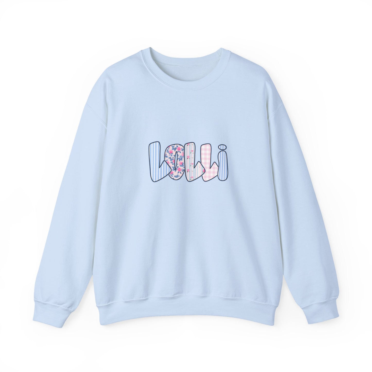 Lolli Pink & Blue Floral Crewneck