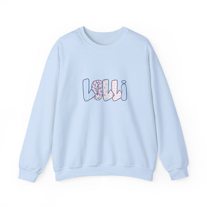 Lolli Pink & Blue Floral Crewneck