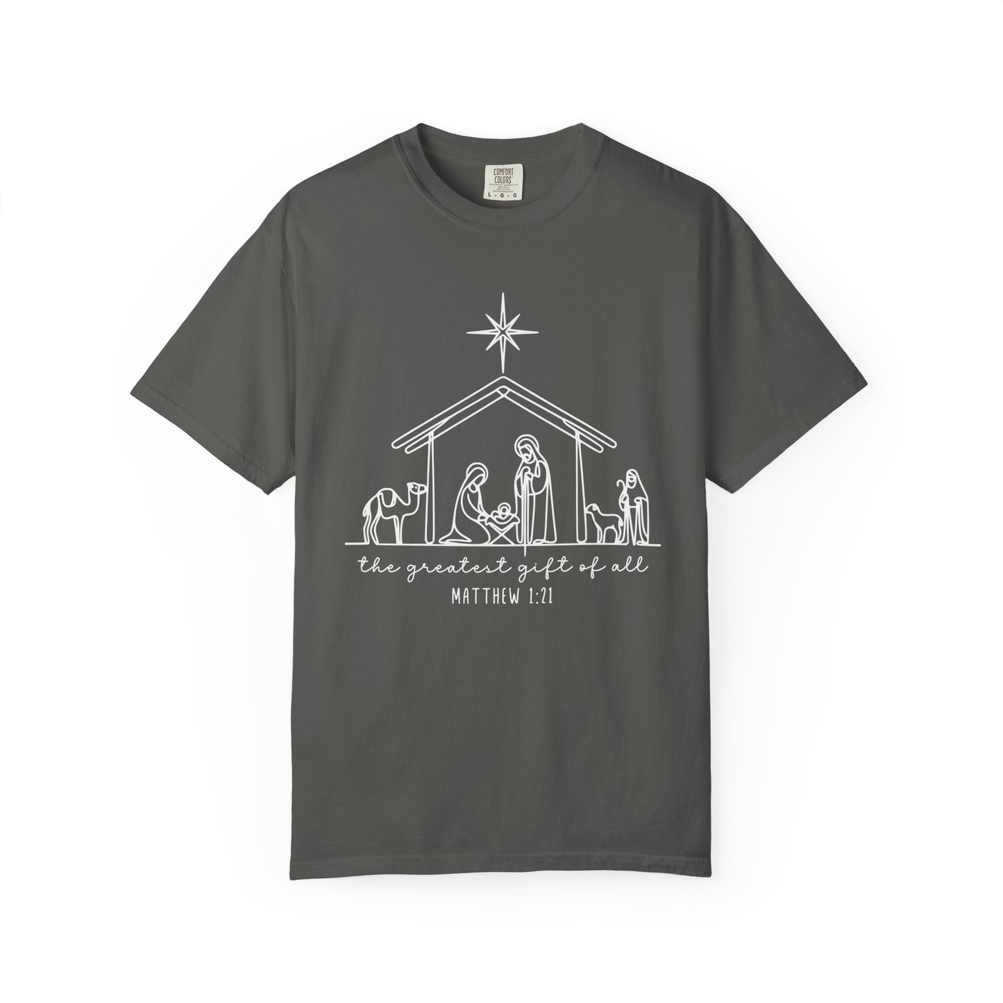 Unisex Christmas Nativity T-Shirt, Holiday Gift, Religious Tee, Inspirational Shirt, Scripture Shirt