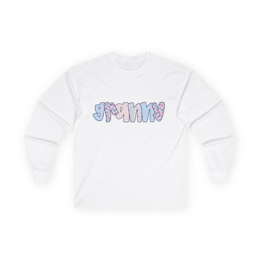 Granny Pink & Blue Floral Long Sleeve