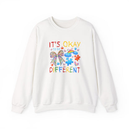 Inclusive Rainbow Crewneck Sweatshirt, Unisex Adult Apparel, Gift for Kids, Autism Awareness, Cozy and Colorful Sweatshirt