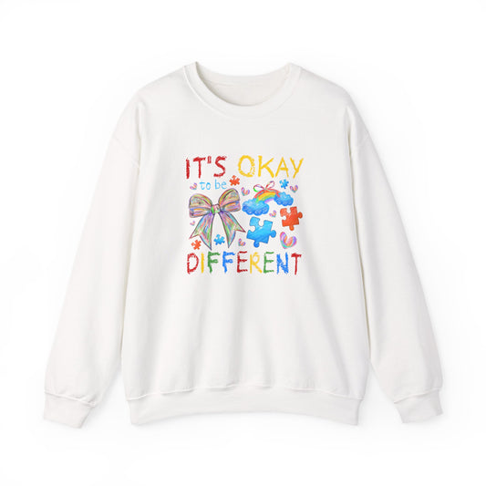 Inclusive Rainbow Crewneck Sweatshirt, Unisex Adult Apparel, Gift for Kids, Autism Awareness, Cozy and Colorful Sweatshirt