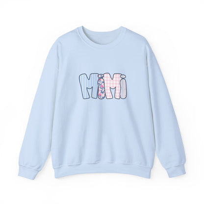 Mimi Pink & Blue Floral Crewneck