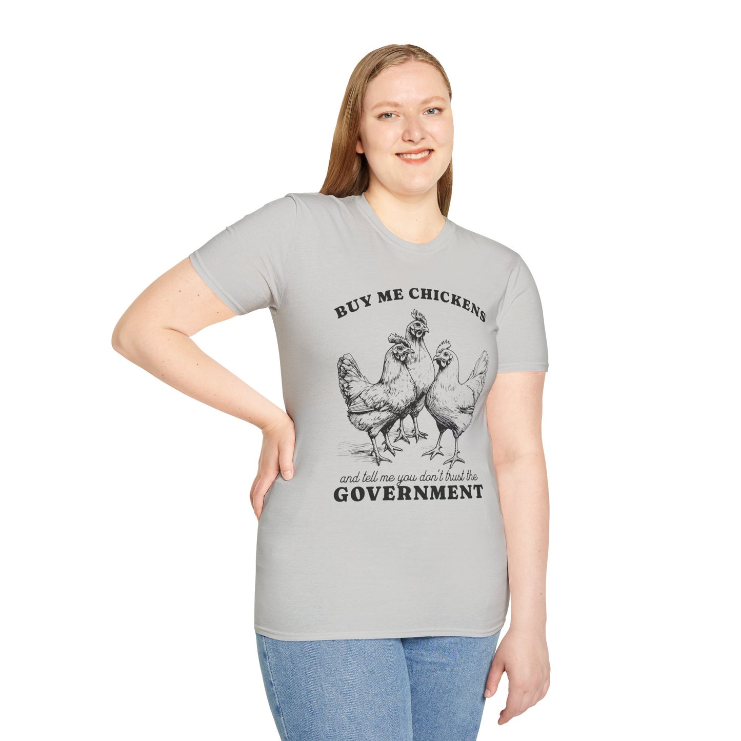Funny Chicken Government T-Shirt, Humorous Tee, Gift for Chicken Lovers, Farm Animal Humor, Unique Graphic Shirt