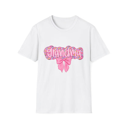 Grandma Floral Graphic T-Shirt | Gift for Grandma | Softstyle Tee for Family Celebrations, Mother's Day Gift, Casual Wear