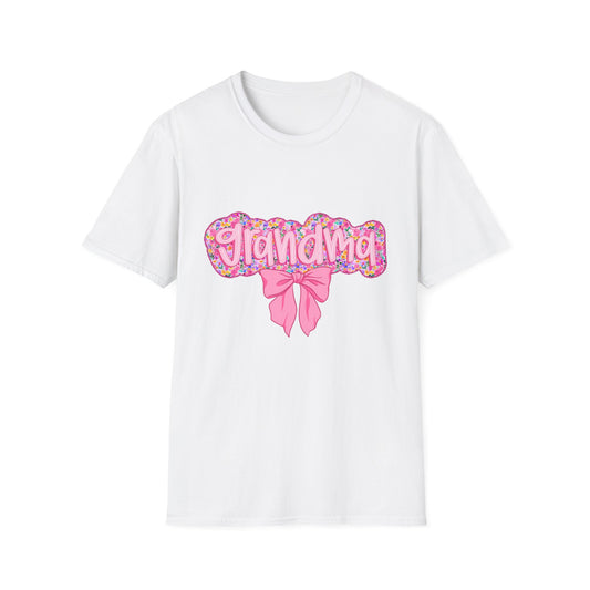 Grandma Floral Graphic T-Shirt | Gift for Grandma | Softstyle Tee for Family Celebrations, Mother's Day Gift, Casual Wear