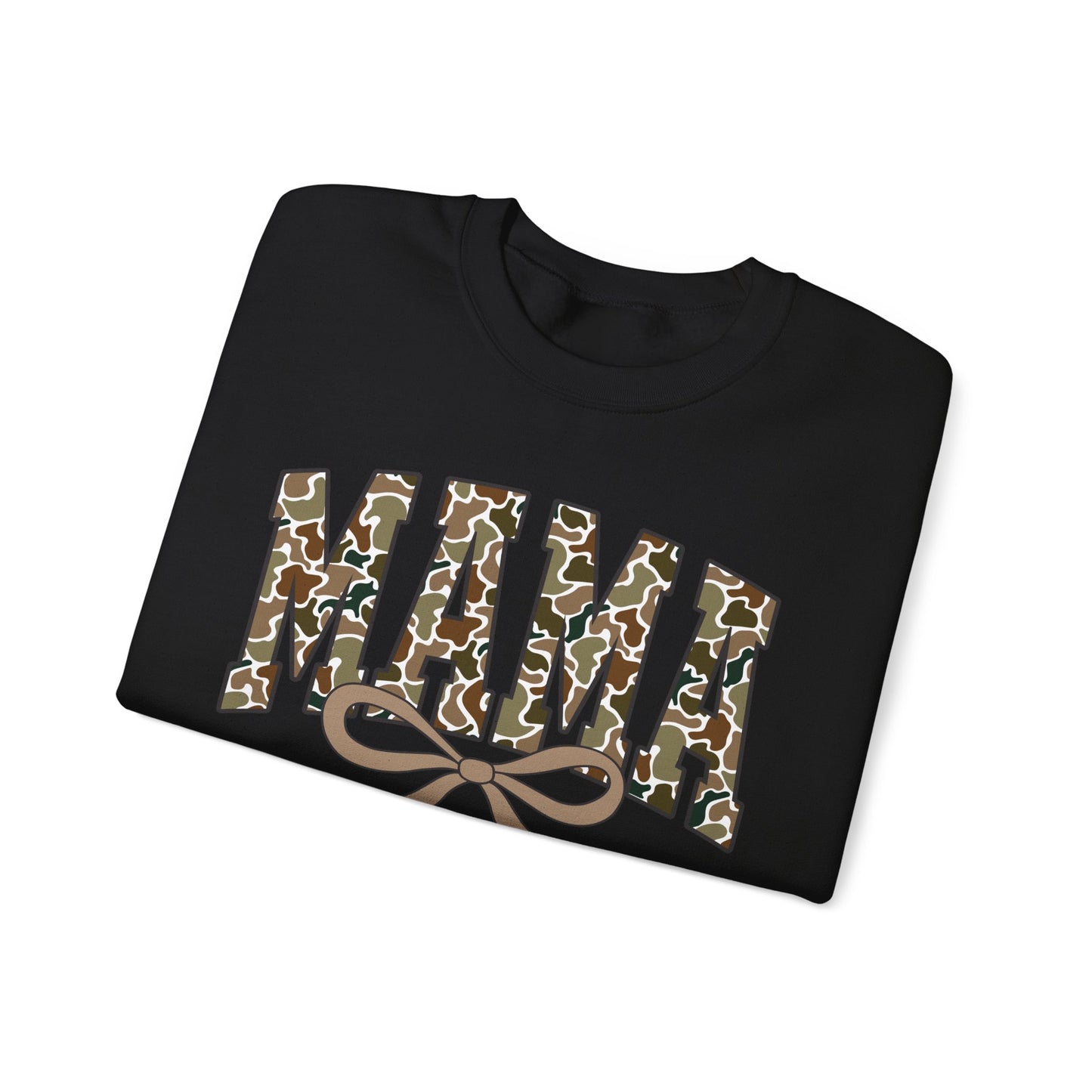 Camo Mama Crewneck Sweatshirt, Cozy Gift for Mom, Trendy Casual Wear, Perfect for Birthdays, Mother's Day, Family Gatherings
