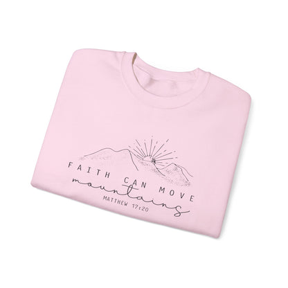 Faith Can Move Mountains Gildan Sweatshirt