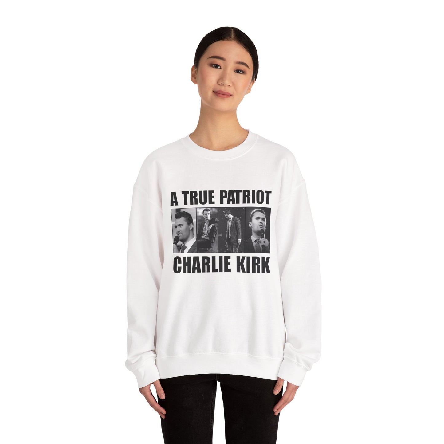 Unisex Heavy Blend™ Crewneck Sweatshirt - A True Patriot Charlie Kirk Sweatshirt, Cozy Gift for Patriots, Political Statement, [...]