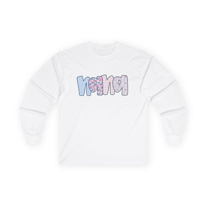 Nana Pink & Blue Floral Long Sleeve