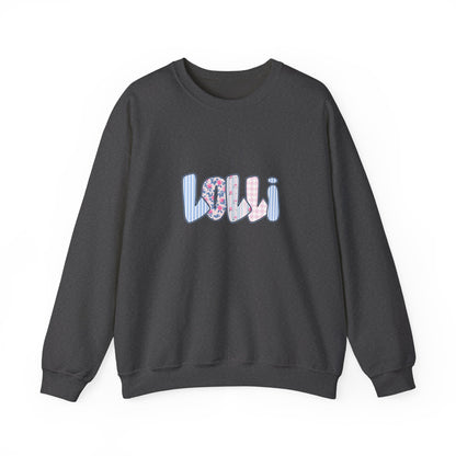 Lolli Pink & Blue Floral Crewneck