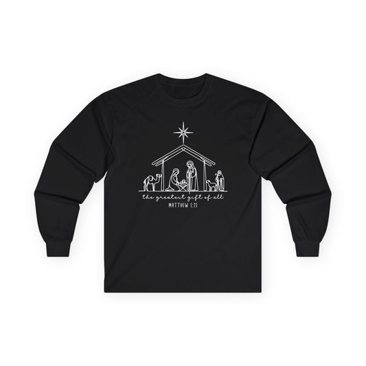 Unisex Christmas Long Sleeve Gildan Tee