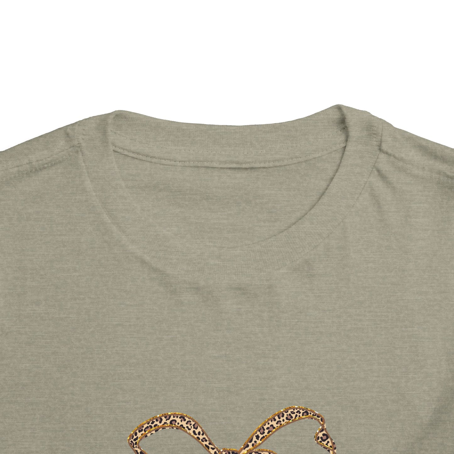 Mini Bow Toddler Tee, Cute Kids T-shirt, Birthday Gift for Girls, Animal Print Shirt, Children's Casual Wear