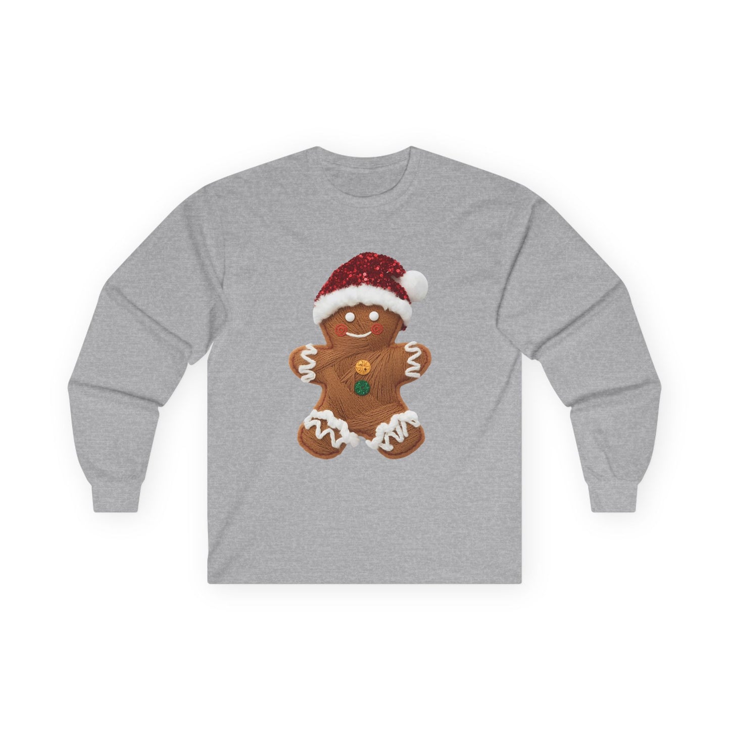 Festive Gingerbread Long Sleeve Tee Gildan