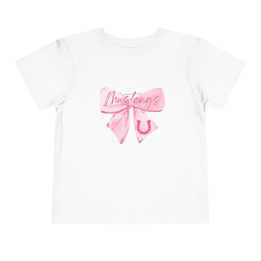 Cute Toddler T-Shirt with Bow Design, Perfect for Birthdays, Parties, Girls' Fashion, Summer Wear, Gift for Little Ones