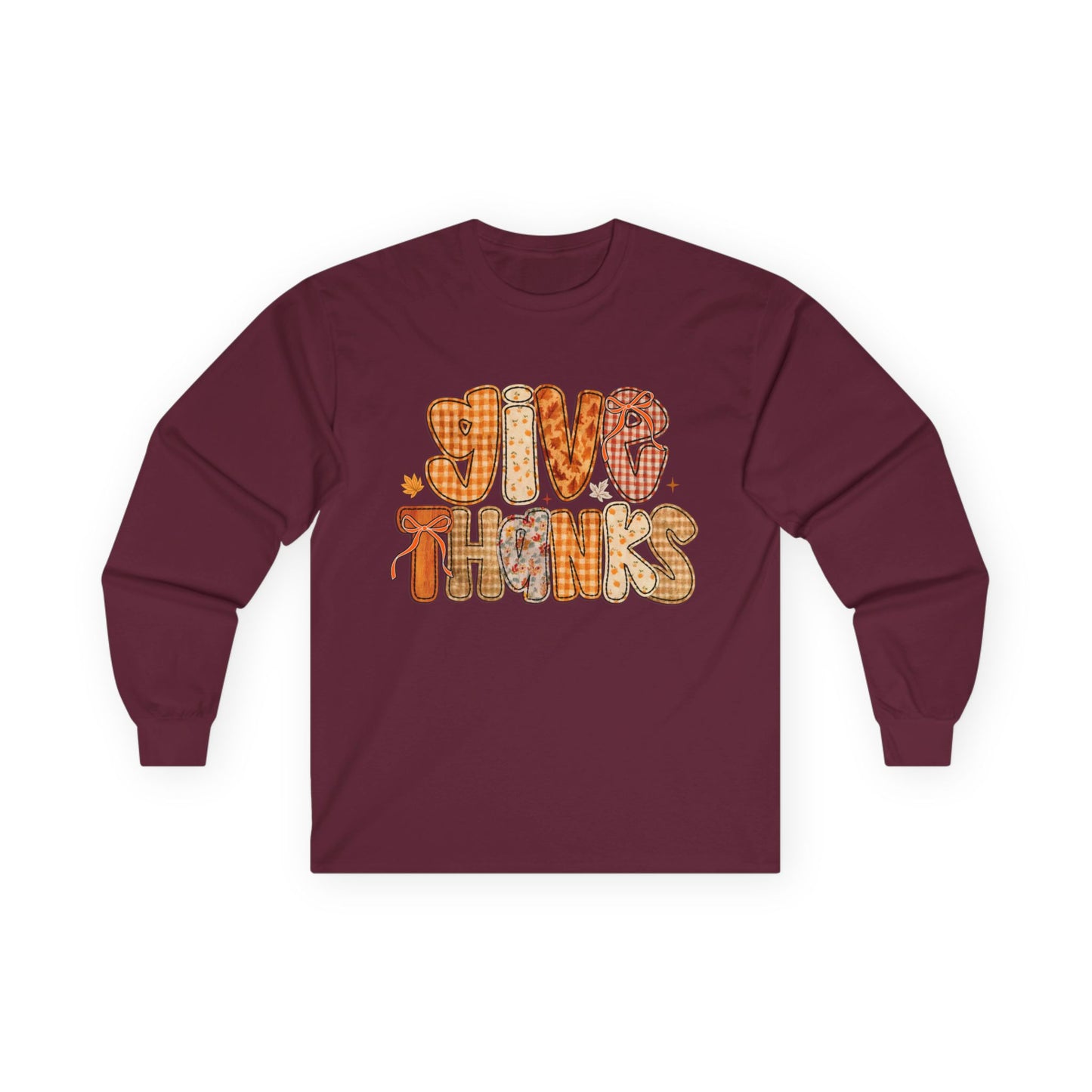 Thankful Long Sleeve Tee, Fall Shirt, Thanksgiving Apparel, Unisex Cotton Top, Seasonal Wear, Gratitude Gift