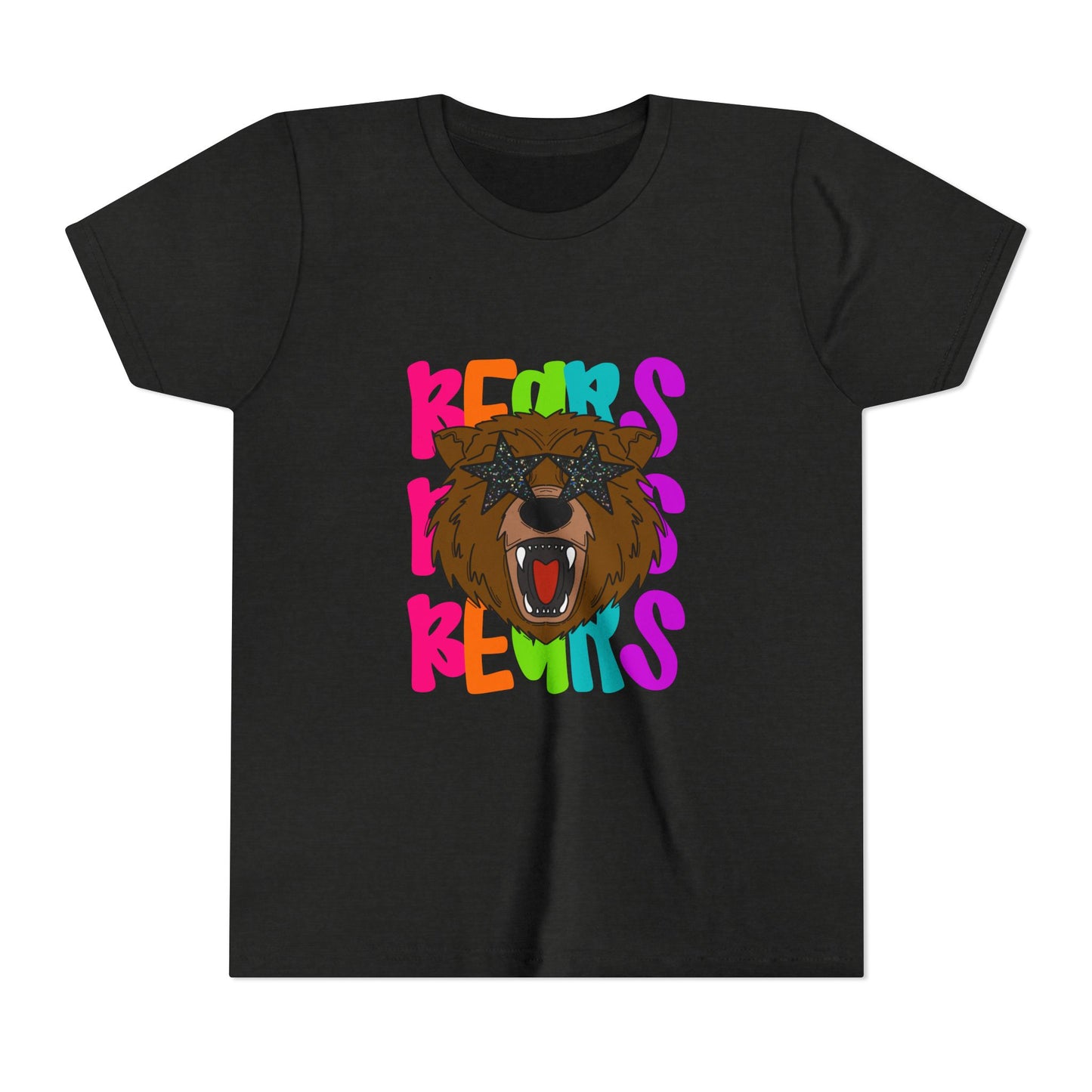 Funny Bear Graphic Youth Tee, Gift for Kids, Birthday Shirt, Summer Outfit, Animal Lover's Apparel, Trendy Youth Fashion