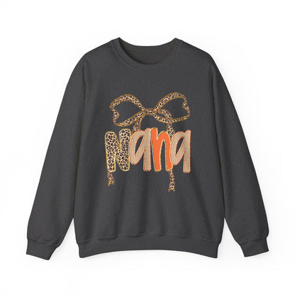 Leopard Print Nana Crewneck Sweatshirt, Cozy Gift for Grandmothers, Perfect for Birthdays, Mother's Day, Family Gatherings, Casual Wear
