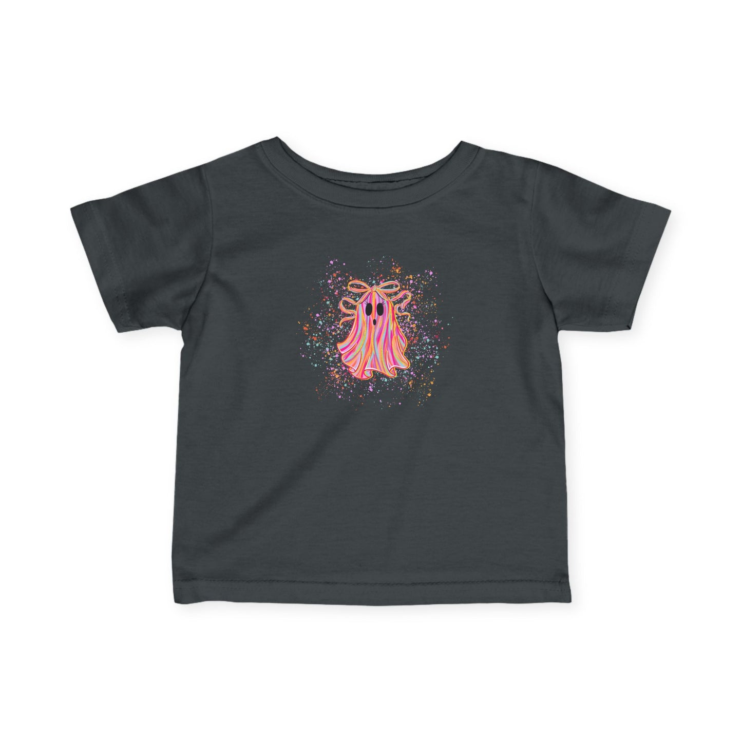 Neon Splatter Ghost Baby Tee