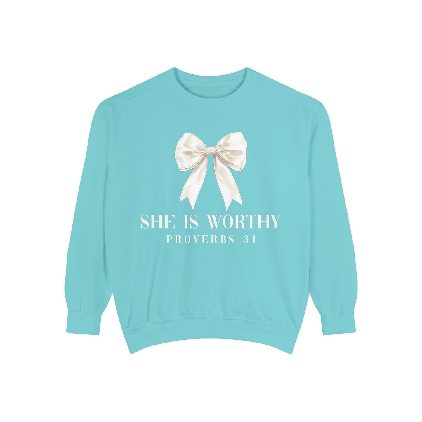 She is Worthy Comfort Colors Sweatshirt