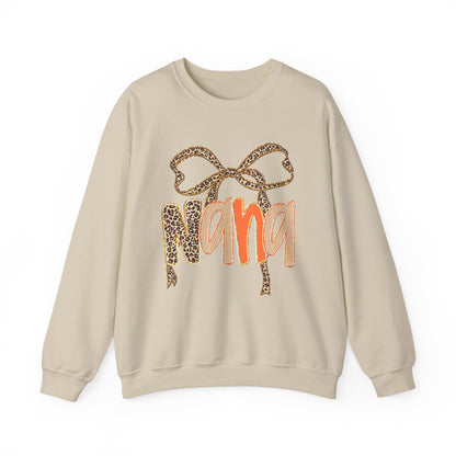 Leopard Print Nana Crewneck Sweatshirt, Cozy Gift for Grandmothers, Perfect for Birthdays, Mother's Day, Family Gatherings, Casual Wear
