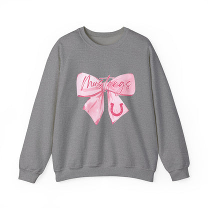 Chic Bow Graphic Crewneck Sweatshirt, Cozy Pullover, Casual Sweatshirt, Gift for Her, Lounge Wear