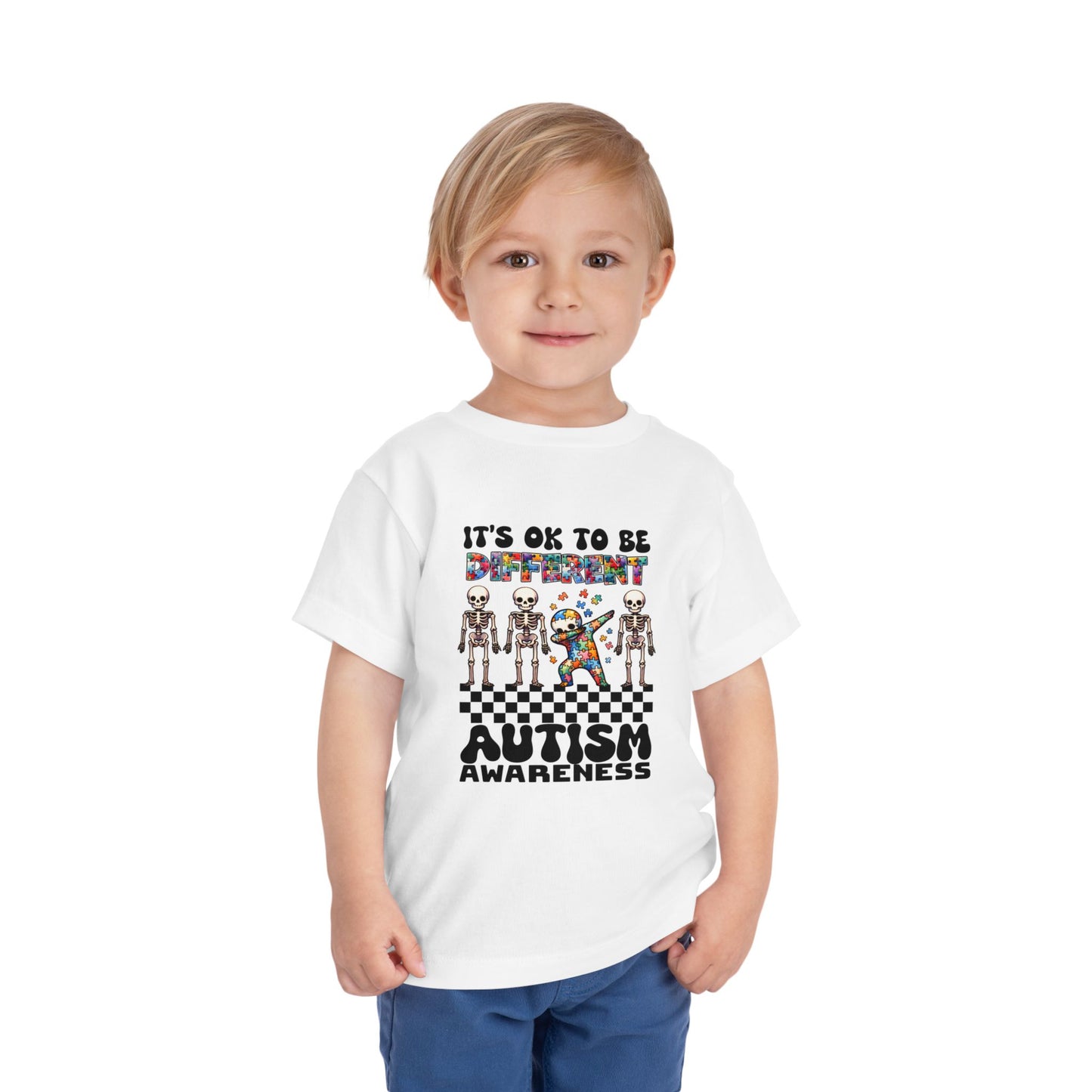 Toddler Autism Awareness Tee, Short Sleeve Kids Shirt, Differently Abled Tee, Colorful Toddler T-Shirt, Support Autism Month, Fun Kids [...]