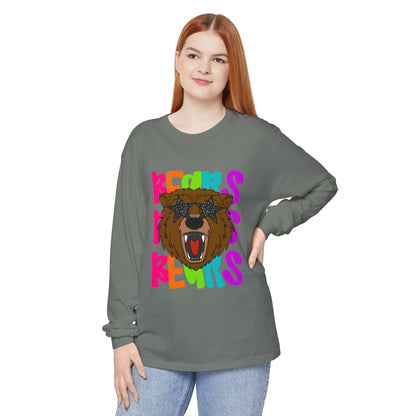 Cool Bear Graphic Long Sleeve Tee, Unisex Casual T-Shirt, Animal Lovers Gift, Trendy Apparel, Fun Statement Shirt